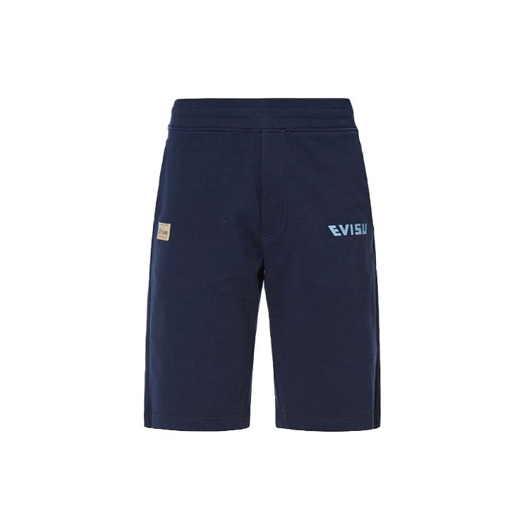 Evisu Buddha Head Pattern Comfortable Casual Versatile Shorts Men shorts Dark-Blue 2ESHTM1ST424XX