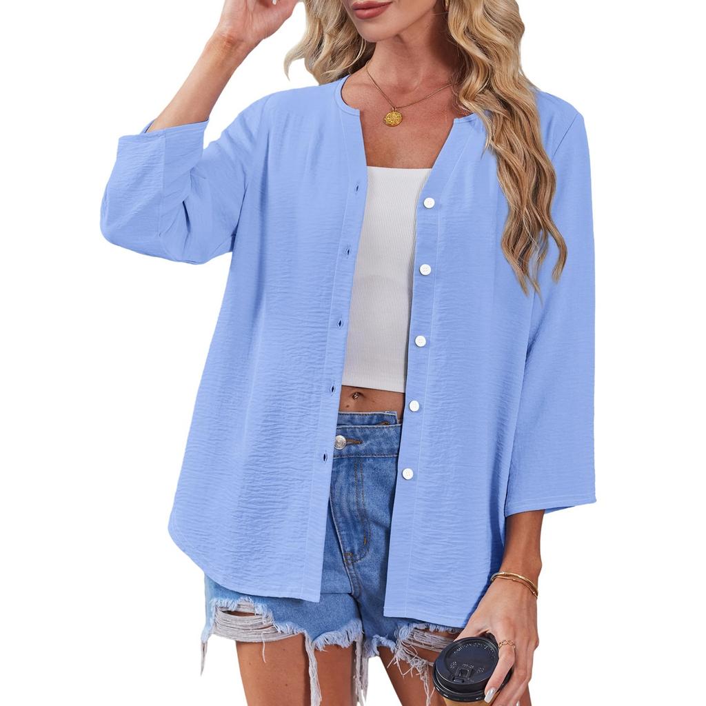 Fashionable Women's Cardigan Button Bohemian Top