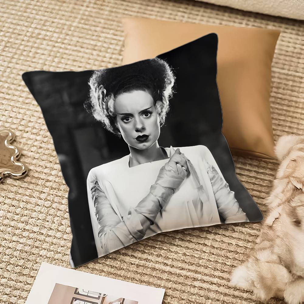 Horrible Braut von F-Frankenstein Kissenbezug Anti-Hausstaubmilben Kissenbezug Unsichtbarer Reißverschluss seidig plüsch Sofa