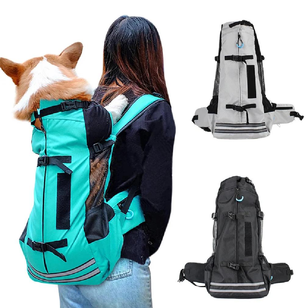 Fashion Waterproof Dog Travel Backpack Thickened Widened Straps Pet Carrier Bags To Be Cozy Eazy for Medium Dogs Corgi Shiba Inu
