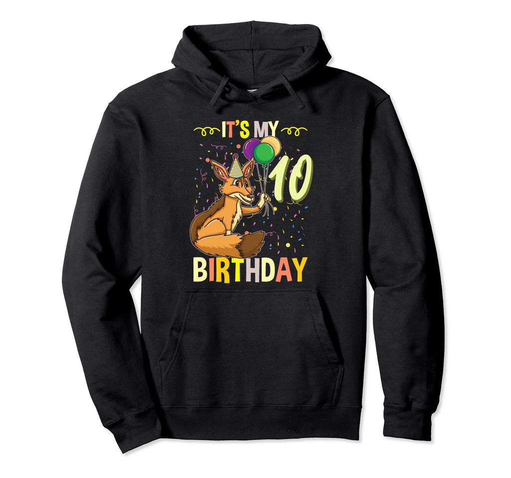 Its My 10th Birthday Jackal Animal Hoodie