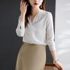 Tluoman Women's Chiffon V-Neck Long Sleeve Blouse