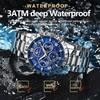 POEDAGAR Luxury Watch for Man Quartz Sports Men Watch Waterproof Luminous Stainless Steel Chronograph Watches