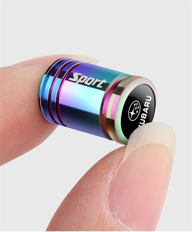 Subaru Forester Proud Tiger XV Car Tire Valve Cap Anti theft Valve Core Cover Metal Dust Cover rgw1
