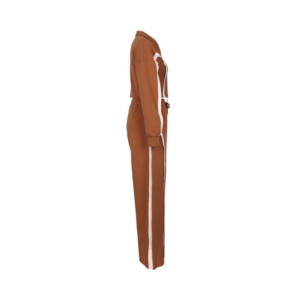 AL335 Women's Autumn/Winter Sports Suit: Cotton Jacket & Sweatpants Two-Piece Set