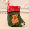 Christmas Stockings Socks with Snowman Santa Elk Bear Printing Xmas Candy Gift Bag Fireplace Xmas Tree Decoration New Year