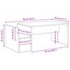Coffee Table Grey Sonoma 90 x 45 x 35 cm Engineered Wood