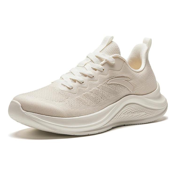 New Anta Slip Resistant Waterproof And Breathable Lightweight Low Top Running Shoes Men's Beige 912425509-1