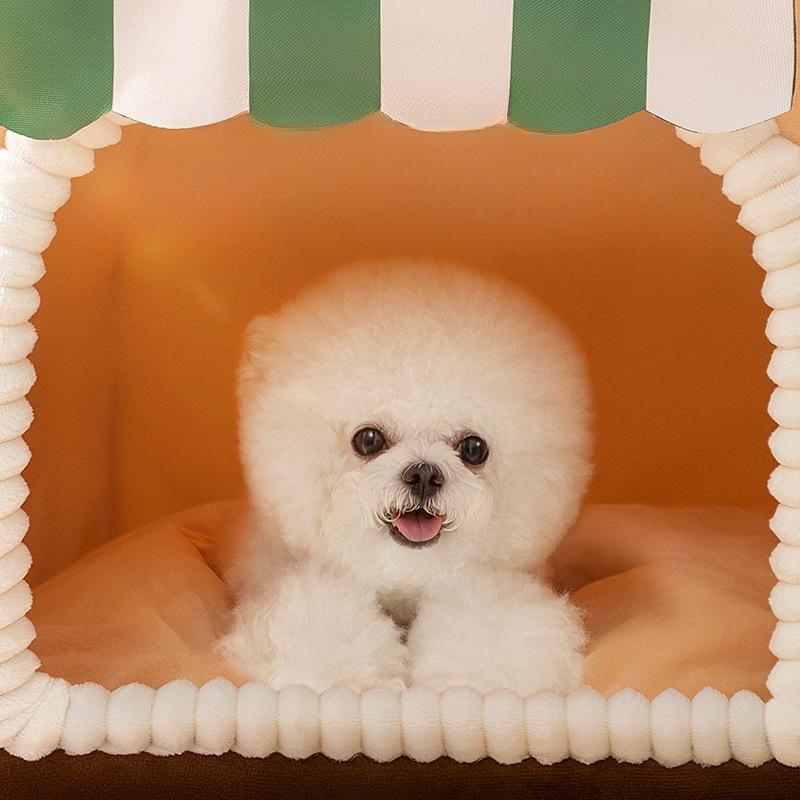 Buet hus kennel for store hunder kjæledyr kennel Golden retriever labrador høst og vinter kennel hundeseng