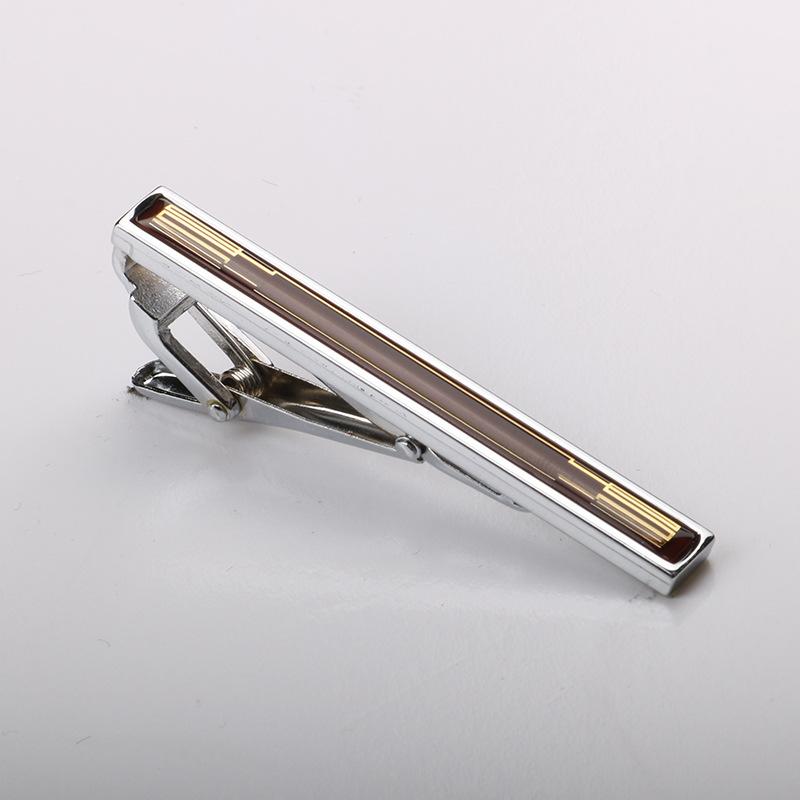 Tie Clip Brushed Collar Clip Men'S Formal Business Gold Silver High-End Metal Clip