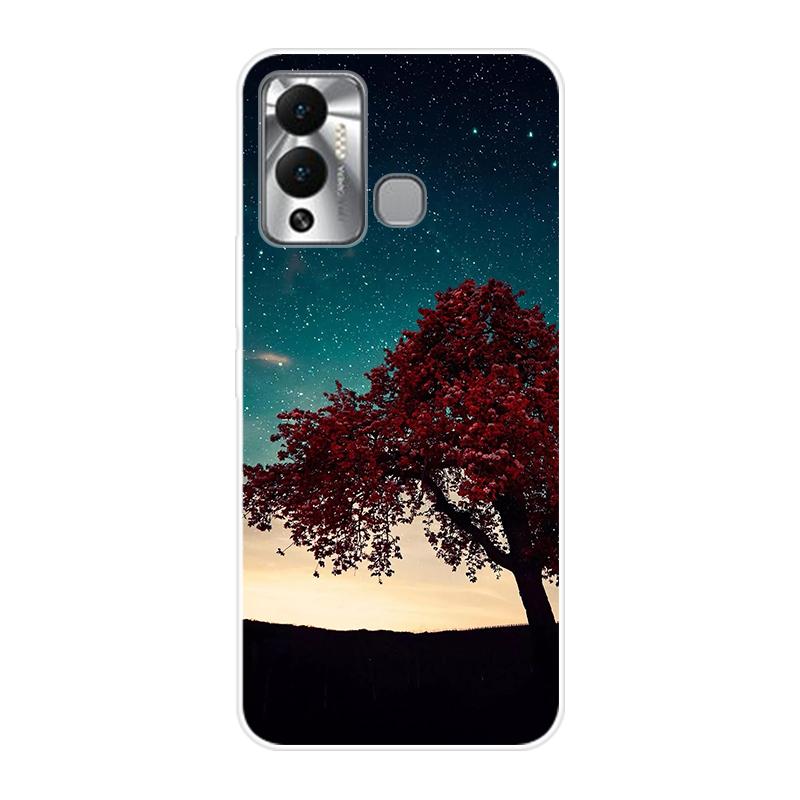 For Infinix 12 Play Hot12 Play NFC X6816 X6816C X6816B Case Soft Silicone Back Cover  Cartoon Phone Case Starry Sky