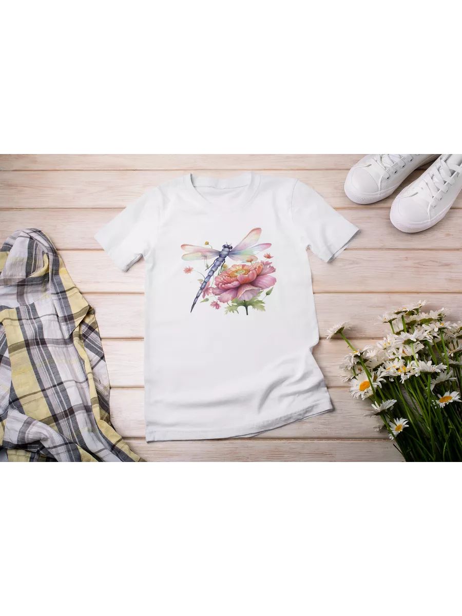 Designer print T-shirt L