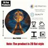 Vintage Paris Eiffel Tower Moonlit Night Round Metal Plaque 8x8 Inch Rustproof Wall Art Living Room Decor