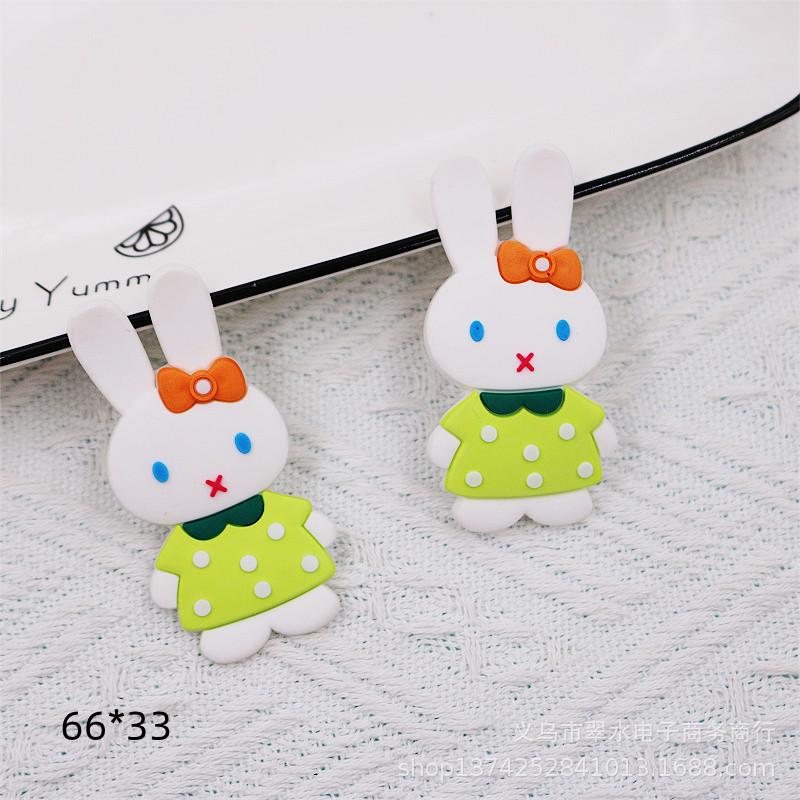 Cartoon Rabbit PVC Soft Rubber Patch for DIY Accessories
