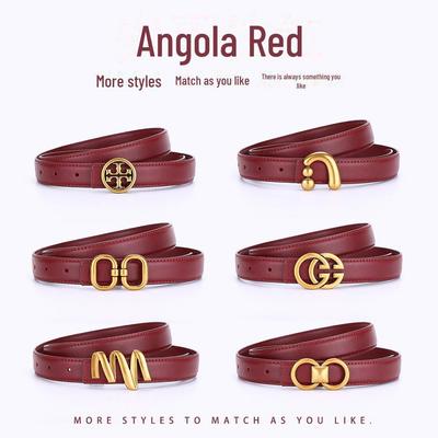 Cintura da donna in stile coreano, alla moda, in angora rosso vino, 2024 - Accessorio versatile e alla moda