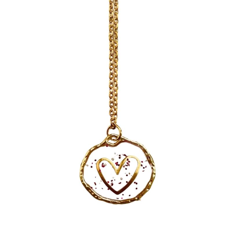 Fashionable Celestials Pendant Clavicle Chain Transparency Sun Moon Star Love Charm Necklace Accessories