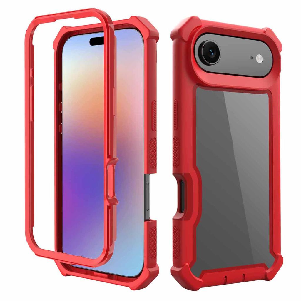 For iPhone 17 Air Case Clear Detachable 2 in 1 Shockproof TPU+PC Phone Back Cover