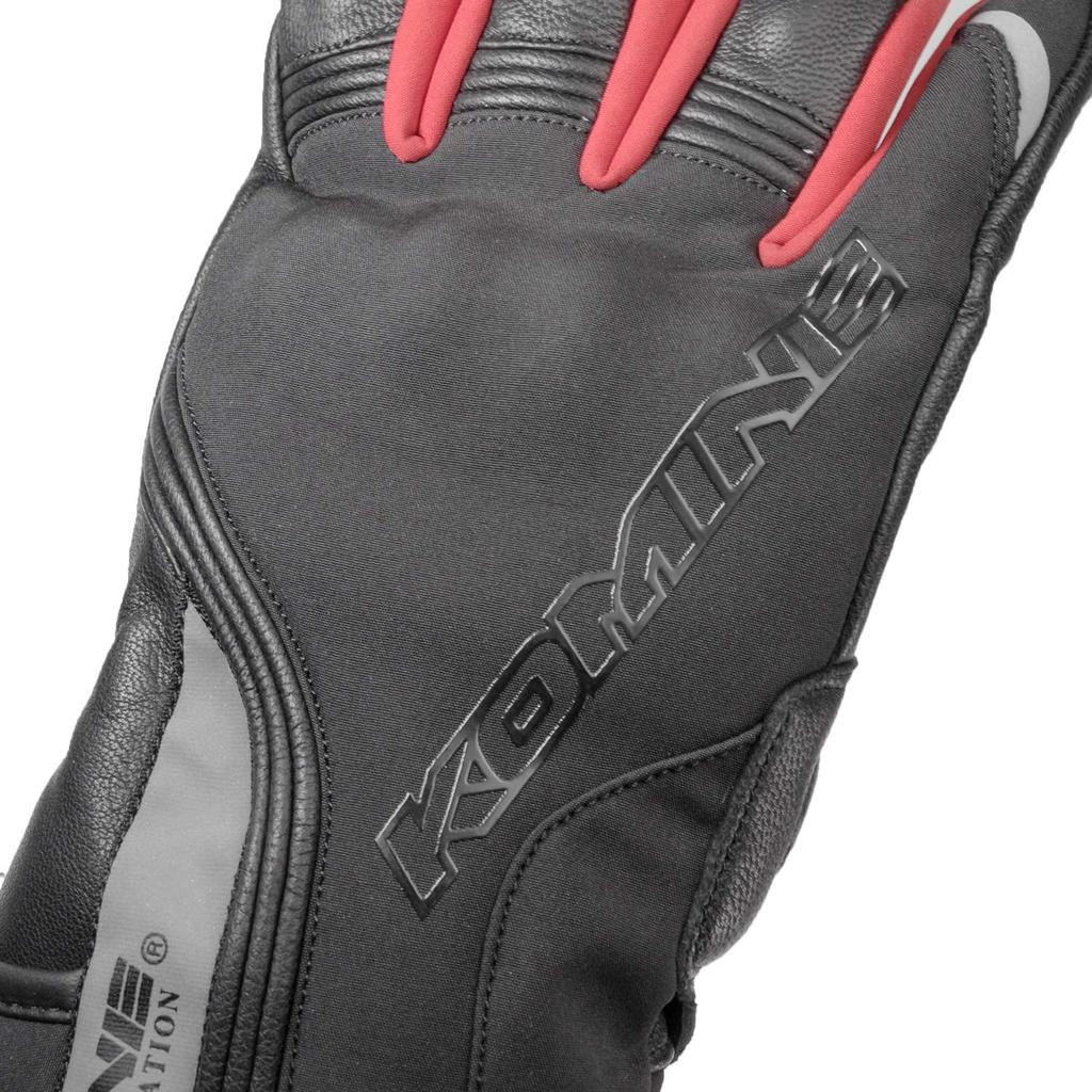 Protective Touring Winter Gloves for Motorcycles L 1281 Waterproof Cold Protection Carbon Stretch Material Protector for [Komine] Black/Red GK-836