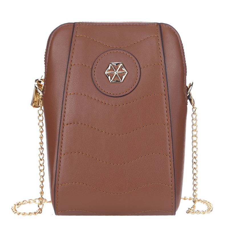 E New Mobile Phone Bag Female, Multi-color Large-capacity Shoulder Bag Fashionable Zipper Oblique Span Bag Female