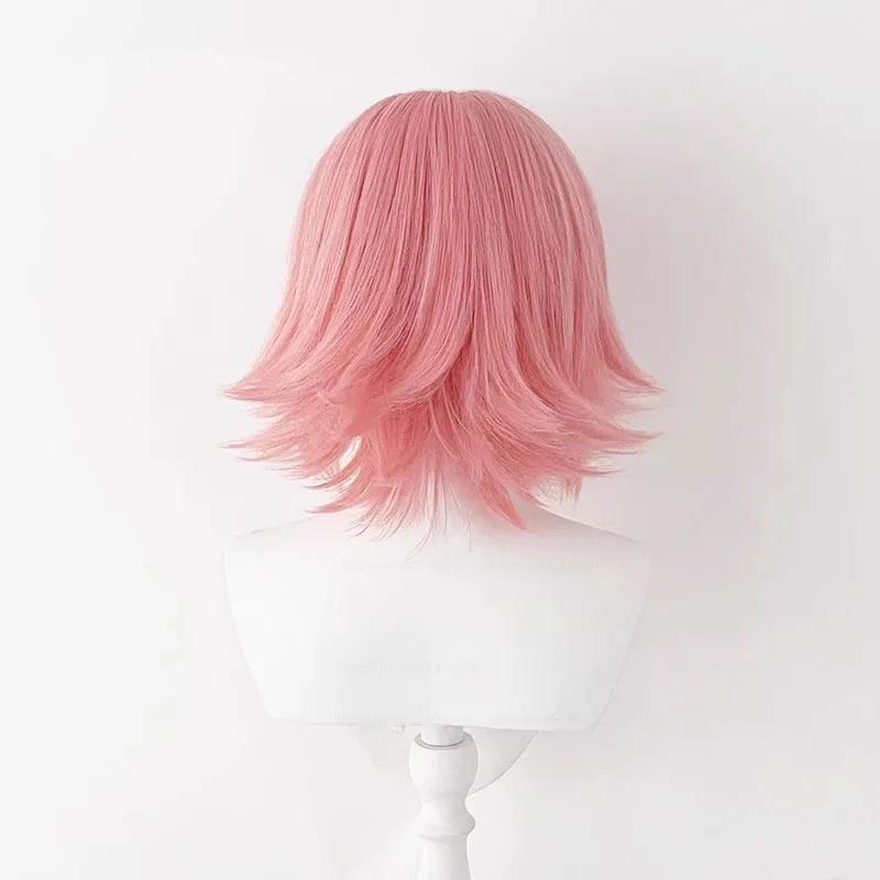 Anime Haruno Sakura Wig Short Pink Heat Resistant Girl Synthetic Hair Play Role Patry Wigs
