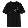 The Line Osvaldo Cavandoli T-Shirt Mode Hip Hop La Linea T-Shirt Lässig Rundhals Übergröße T-Shirt Damen Herren T-Shirts Tops weiß