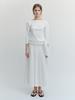 Tollo Boat Neck Slim Tee (White)