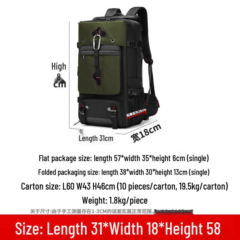 Men's Large Capacity Waterproof Travel Backpack for Mountaineering
