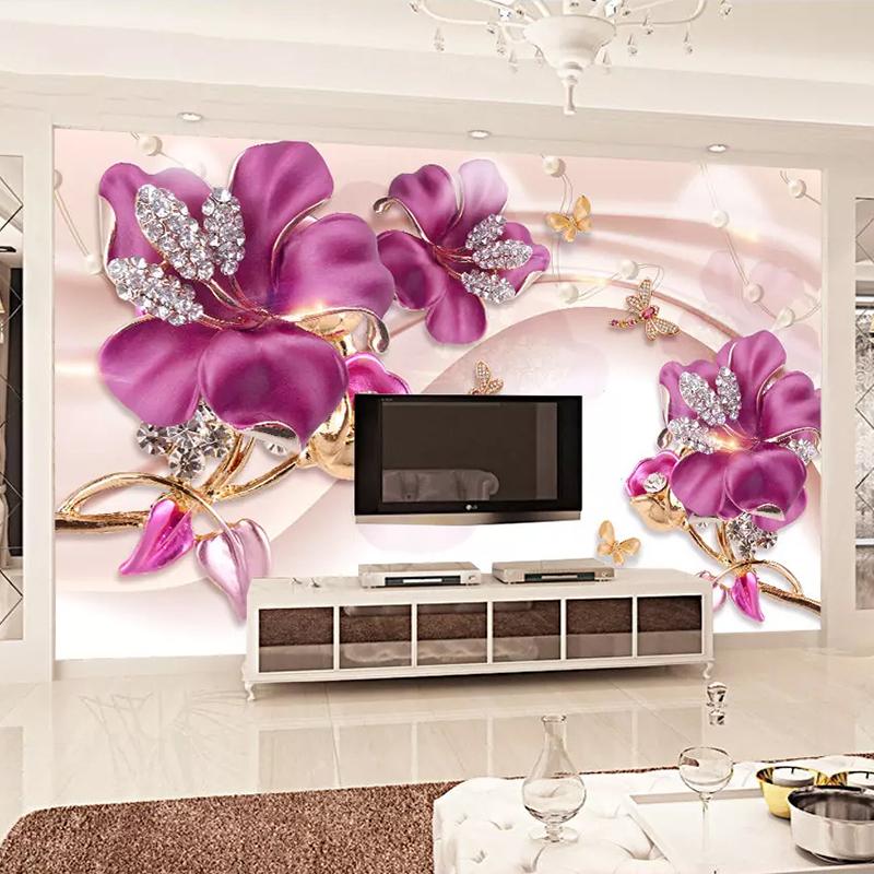 Tapet Mural Personalizat 3D Flori Stereoscopice Bijuterii Camera de Zi Perete de Fundal TV Pictură Decorativă pe Perete Tapet Foto