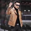 Spring and Autumn New Leather Jacket Locomotive Leather Jacket Men's Slim Fit Handsome Youth Men's Jacket Trend