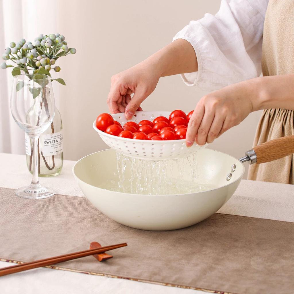 Plato Vaporizador de Cerámica de Grado Alimenticio para Empanadillas, Bollos, Mantou, Mariscos – Rejilla/Cesta Redonda Porosa