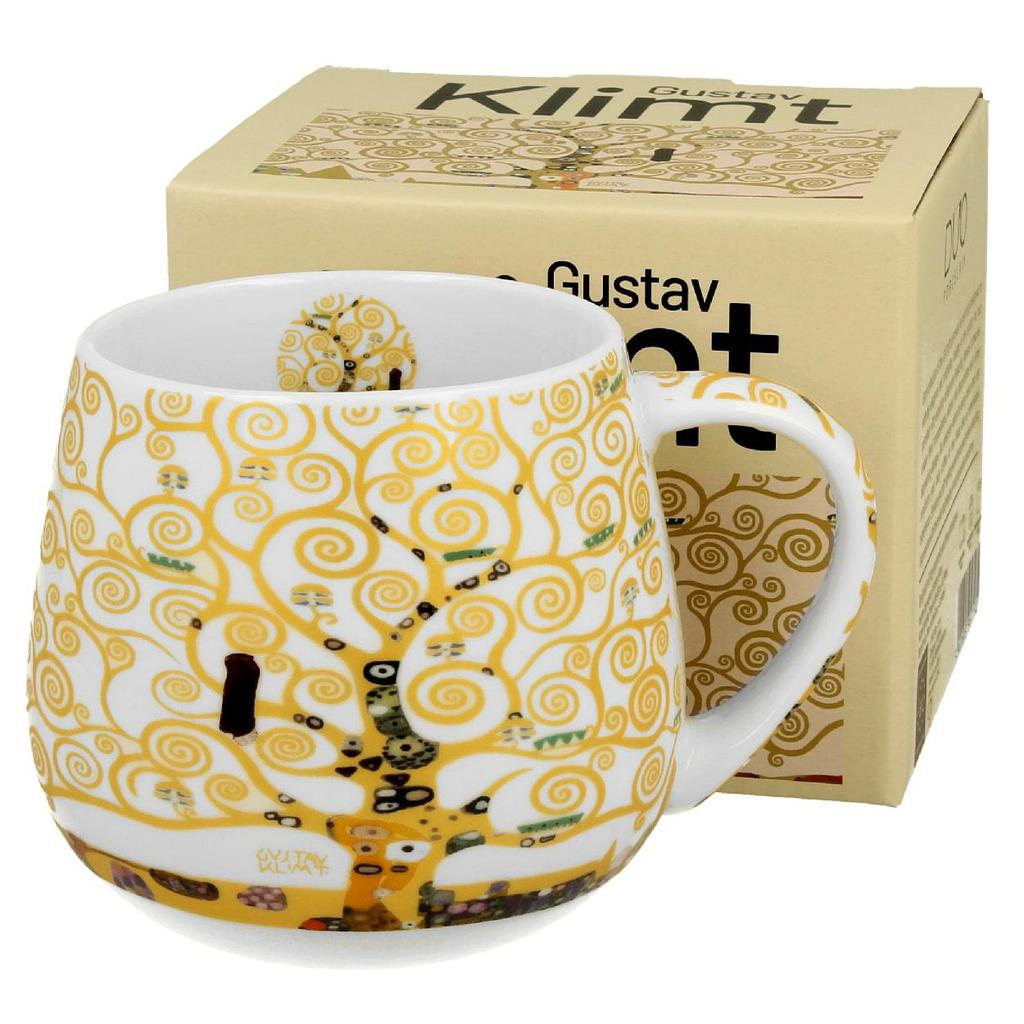 Porcelanowy Kubek Baryłka Klimt Ecru