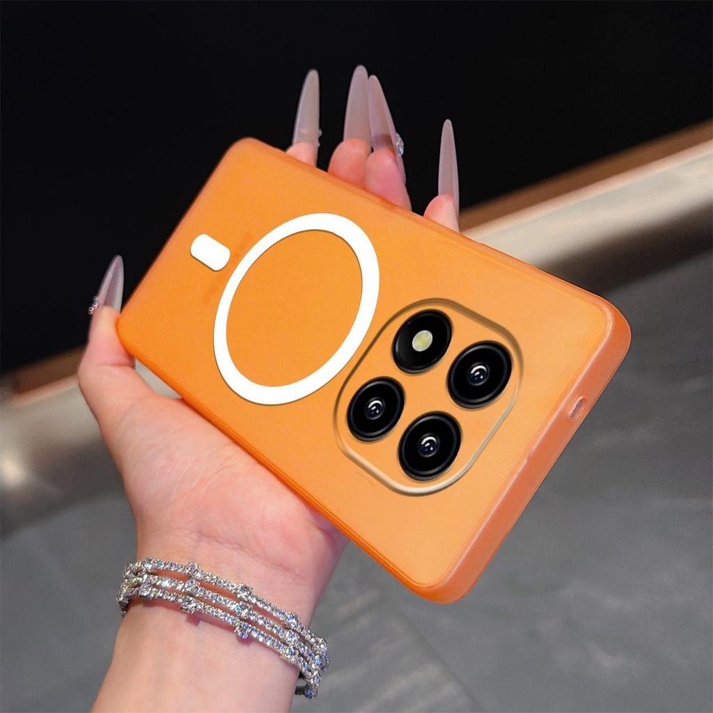 Frosted Semi Clear Magnetic Phone Case for Xiaomi Redmi Note 14 Pro+,14 Pro 5G Pro 4G,POCO X7 5G Soft TPU Shockproof Cover