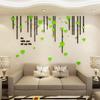 Romantic 3D Wall Sticker Wedding Living Room Bedroom Backdrop TV Background Wall Decals Flower Mural Wall Art Wallpaper Sticker