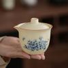 Ru kiln travel tea set Qingyun small set household simple brewing teapot kung fu portable bag teacup outdoor