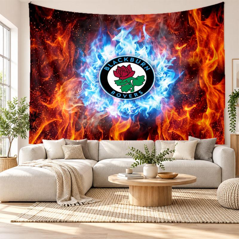 Blackburn Rovers Football Wall Tapestry, Soft Fabric Wall Hanging, Decorative Backdrop For Bedroom Home Wall Art