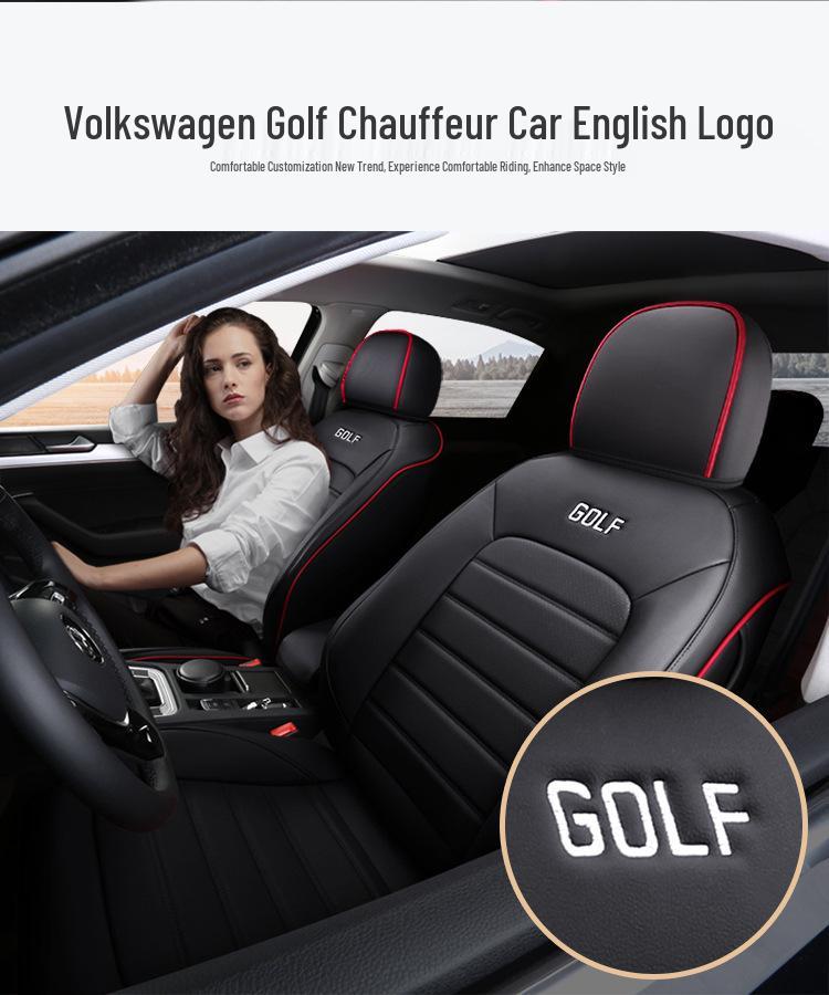 Durable Leather Golf Car Seat Cover – Universal Fit for All Seasons, Five-Seat Full Coverage.
