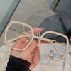 Fashion Square Glasses Frame Women Oversized Optical Transparent Spectacle Frames Vintage Eyewear Decoration Glasses Eyeglass
