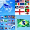 Leichte Weltflagge, 1,53 m x 0,91 m, mit zwei Metallösen zur einfachen Präsentation und Befestigung