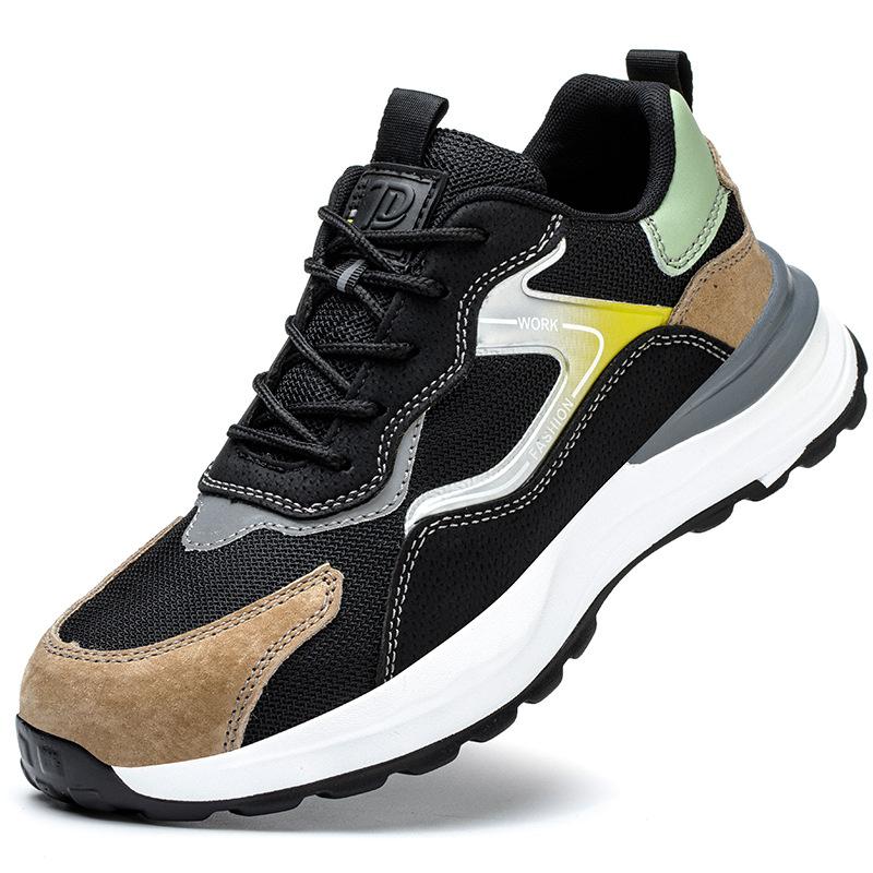 

Safety Boot For Men Non-Slip Work Sneakers Steel Toe Shoes Security Protection Footwear Puncture-Proof Work Shoes Lightweight 36