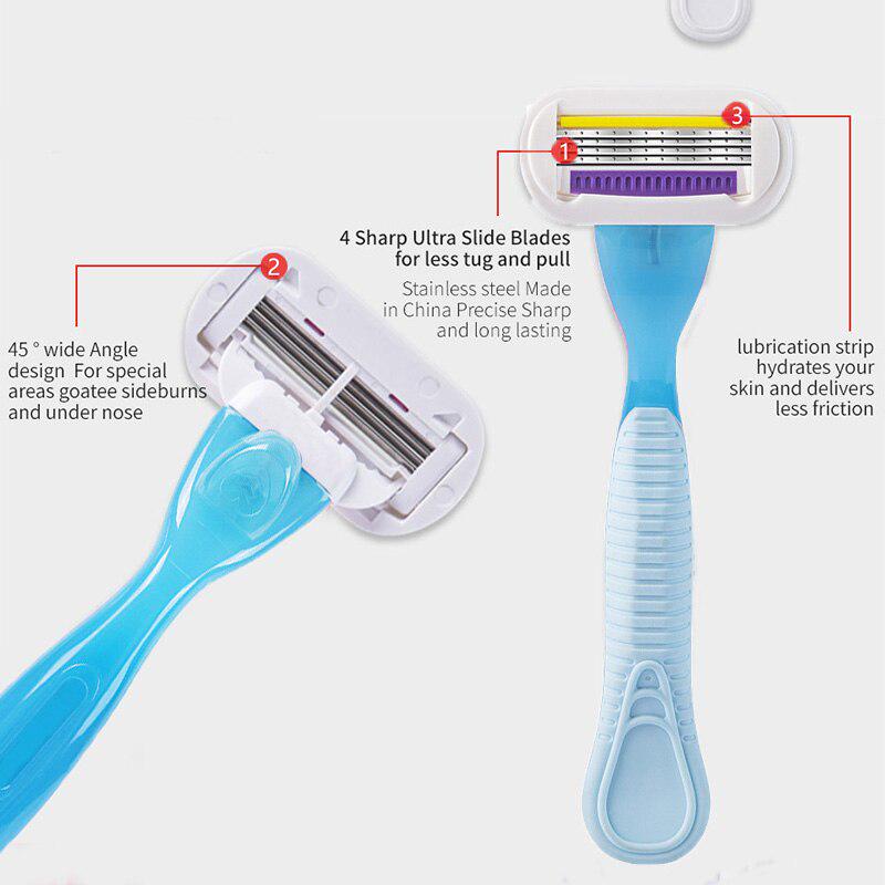 4pcs Blades Replacement Head Razors for Women 4 Layer Blades Smooth Shave Personal Care Products