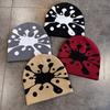 Water Drop Print Knit Beanie Men Women Soft Stretchy Skull Cap for Street Fashion Casual Outing Trendy Unisex Winter Hat