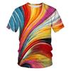 Graffiti Painting 3D Digital Print Men's Round Neck T-Shirt V-neck Short Sleeve Loose Fit Casual Wear Winter 2026