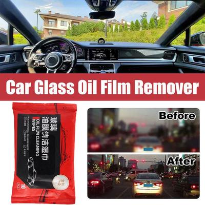 Car Glass Oil Film Removal Wipes Windshield Glass Cleaner Car Glass Cleaner Wipes Compact Portable Dusting Wipes for Cars