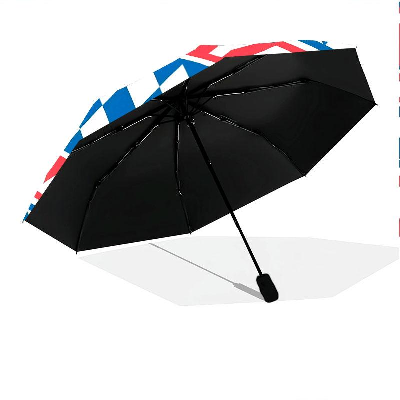 Muster des FC Bayern München, automatischer Regenschirm, tragbares und faltbares Design, 8 Schirmstäbe, ein Weihnachts- oder Geburtstagsgeschenk.