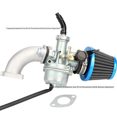 Blue PZ22 Carburetor Intake Pipe & Air Filter for 50CC-125CC Off-road Motorcycles, ATVs & Beach Buggies