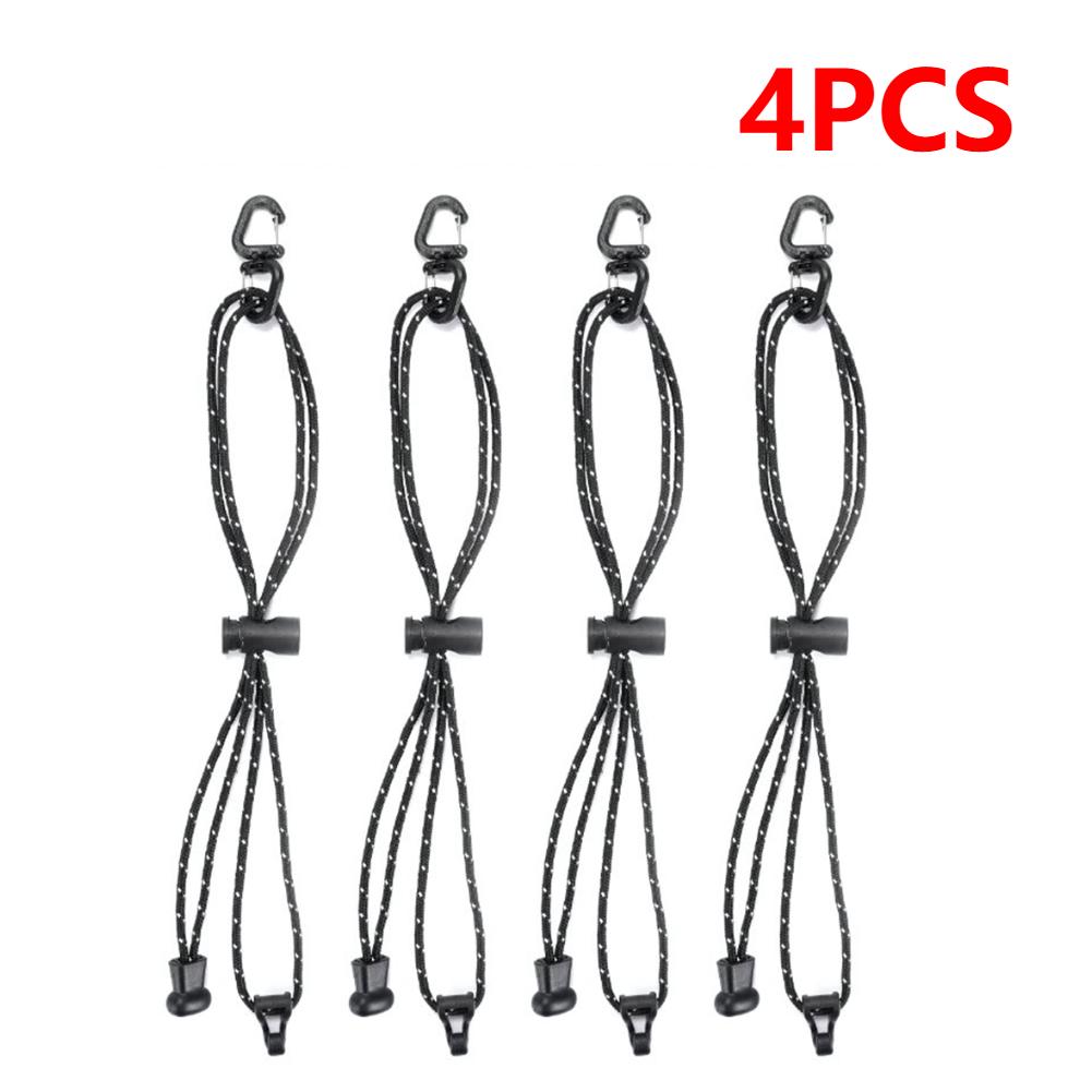 

4-20PCS Elastic Lamp Hanging Rope Adjustable Length Camping Light Hanging Rope Reflective Camping Fan Strap for Backpack Tent