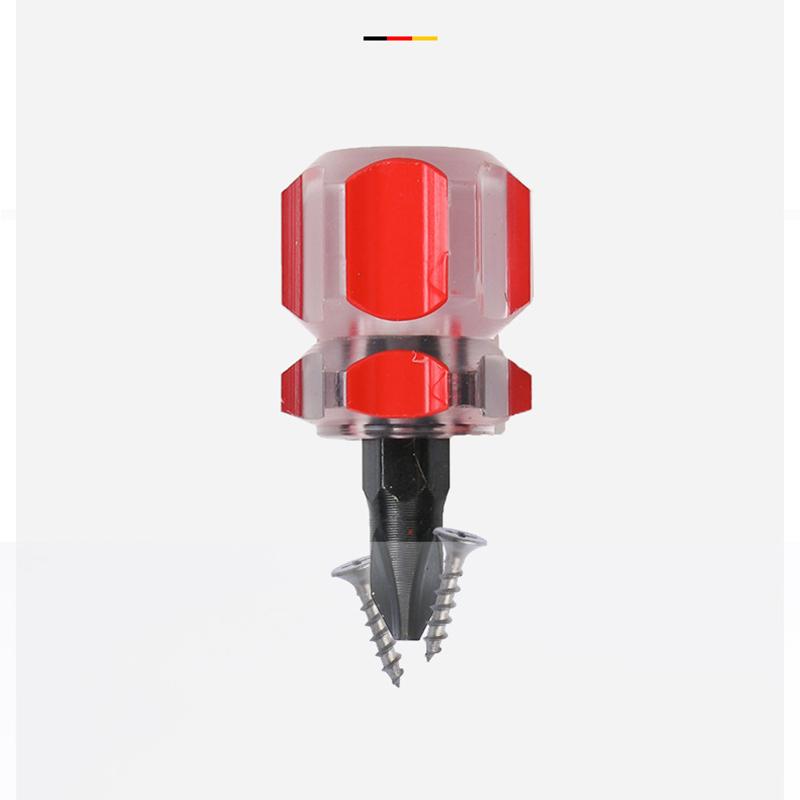 Sewing Machine Screwdriver, Ultra Short Mini Stubby Flat Head Phillips Screwdriver for Sewing Projects Narrow Spaces