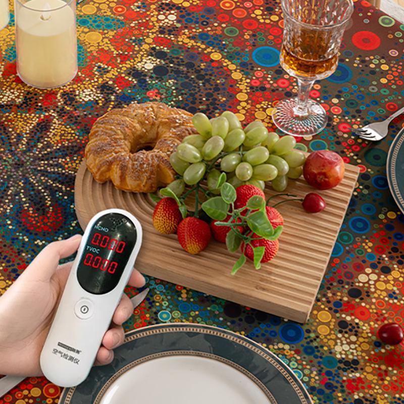 Nieuw Kleurrijk Tafelkleed met Franjes en Gedrukt Patroon Stofdichte Eettafelhoes Waterdicht Rechthoekig Salontafelkleed voor Thuisgebruik