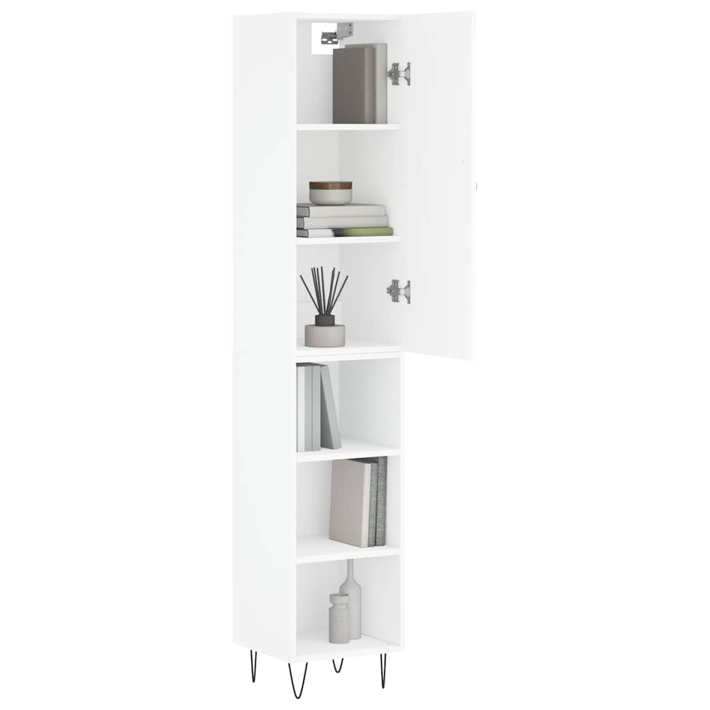 Highboard White 34.5 x 34 x 180 cm Particleboard