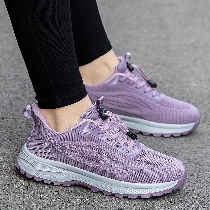 Brand Spring and Autumn Non-slip Lightweight Walking Shoes Casual Sports Breathable Mom Shoes